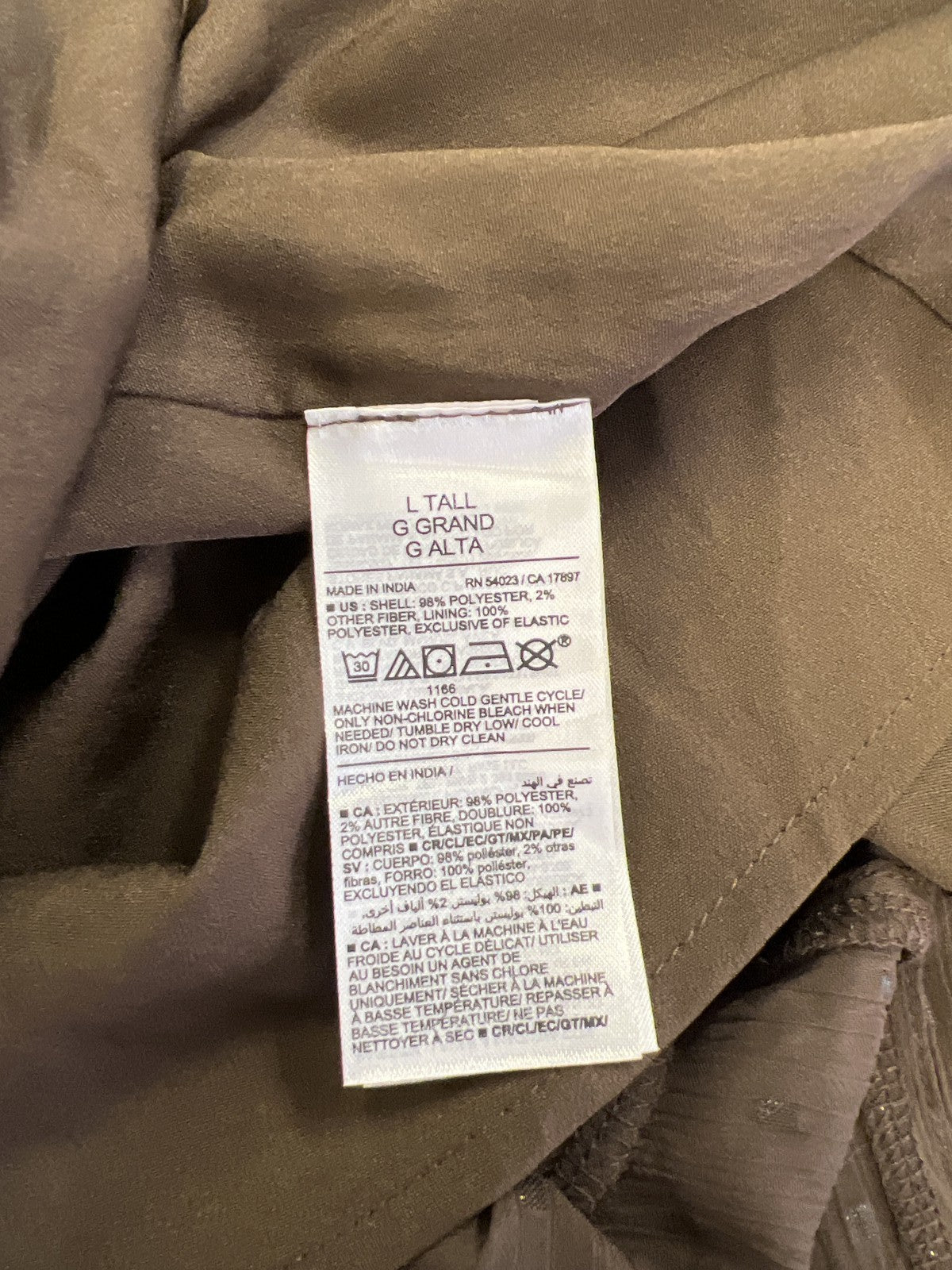 Old Navy Women’s Brown Metallic Long Sleeve Smocked Dress - L Tall