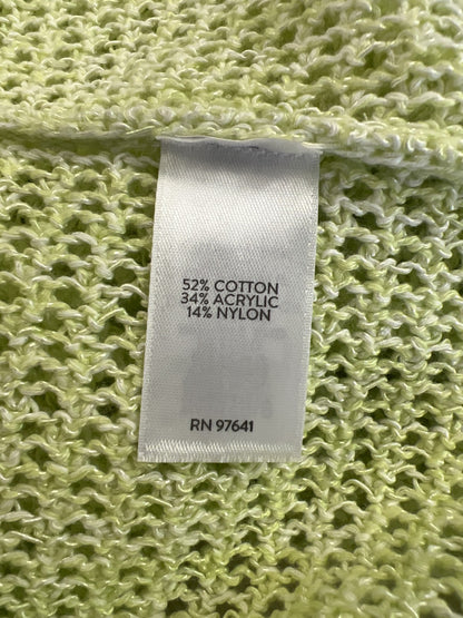 J.Jill Women’s Green Open Knit 3/4 Sleeve Sweater - S