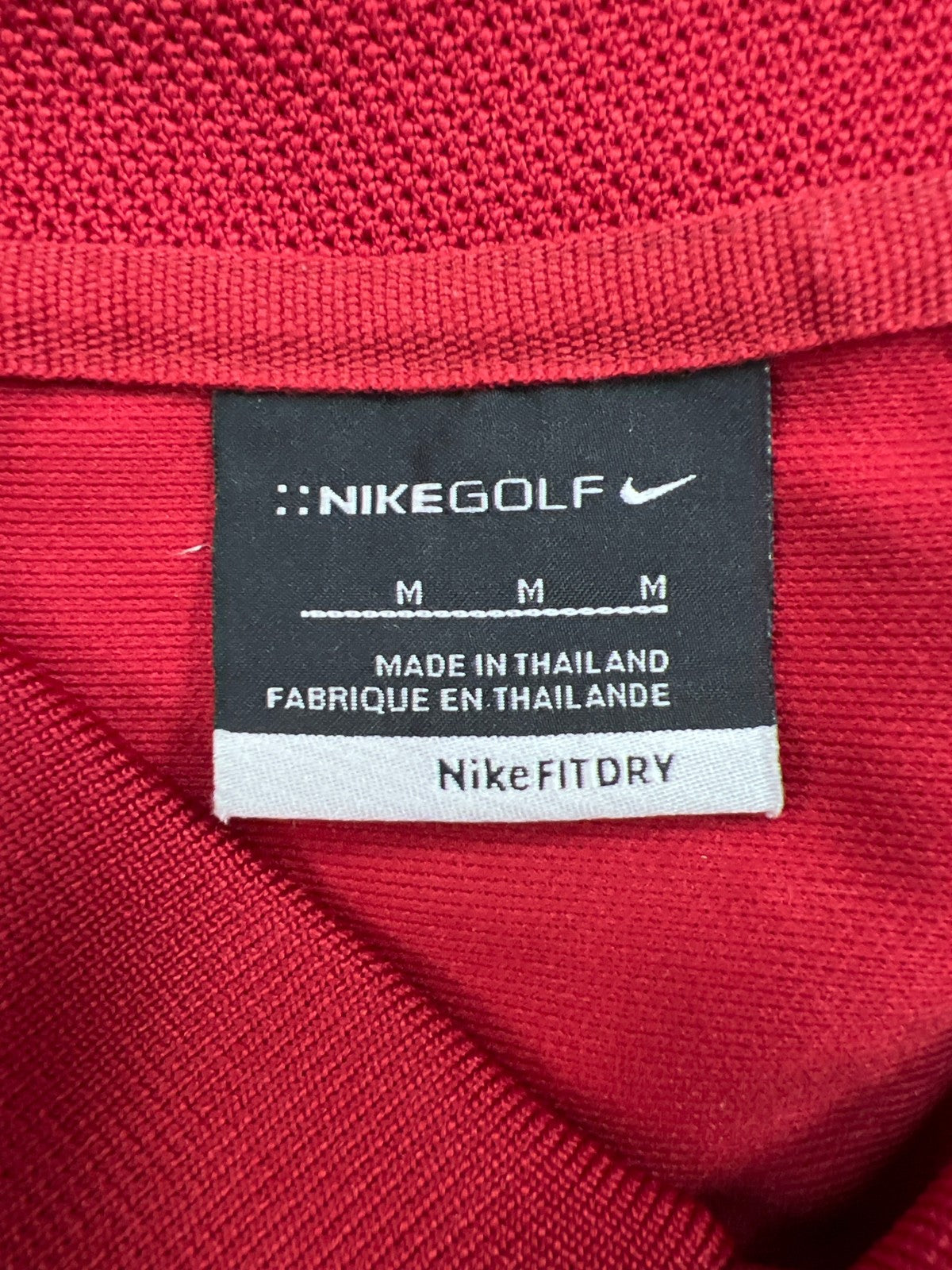 Nike Golf Men’s Red Short Sleeve Athletic Polo Shirt- M
