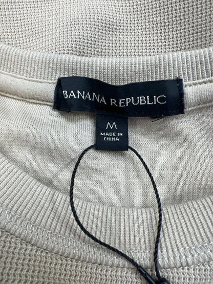 Banana Republic Men’s Beige Long Sleeve Waffle Knit Shirt - M