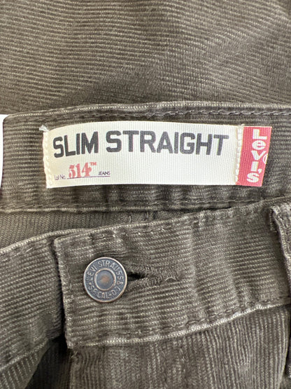 Levi’s Men’s Brown 514 Slim Straight Corduroy Jeans - 35x30