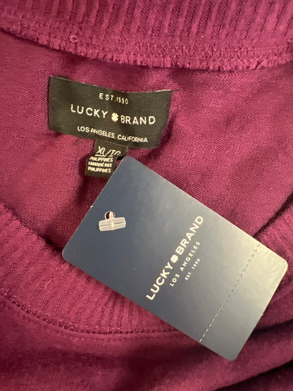 Lucky Brand Women’s Purple Long Sleeve Cozy Crewneck Sweater - XL