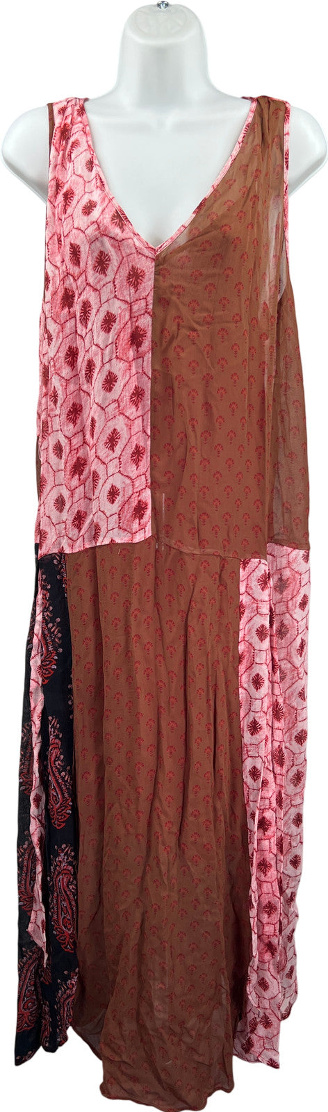 Zara Women’s Pink Floral The Samora Dress Sleeveless Lined Sheer - XS