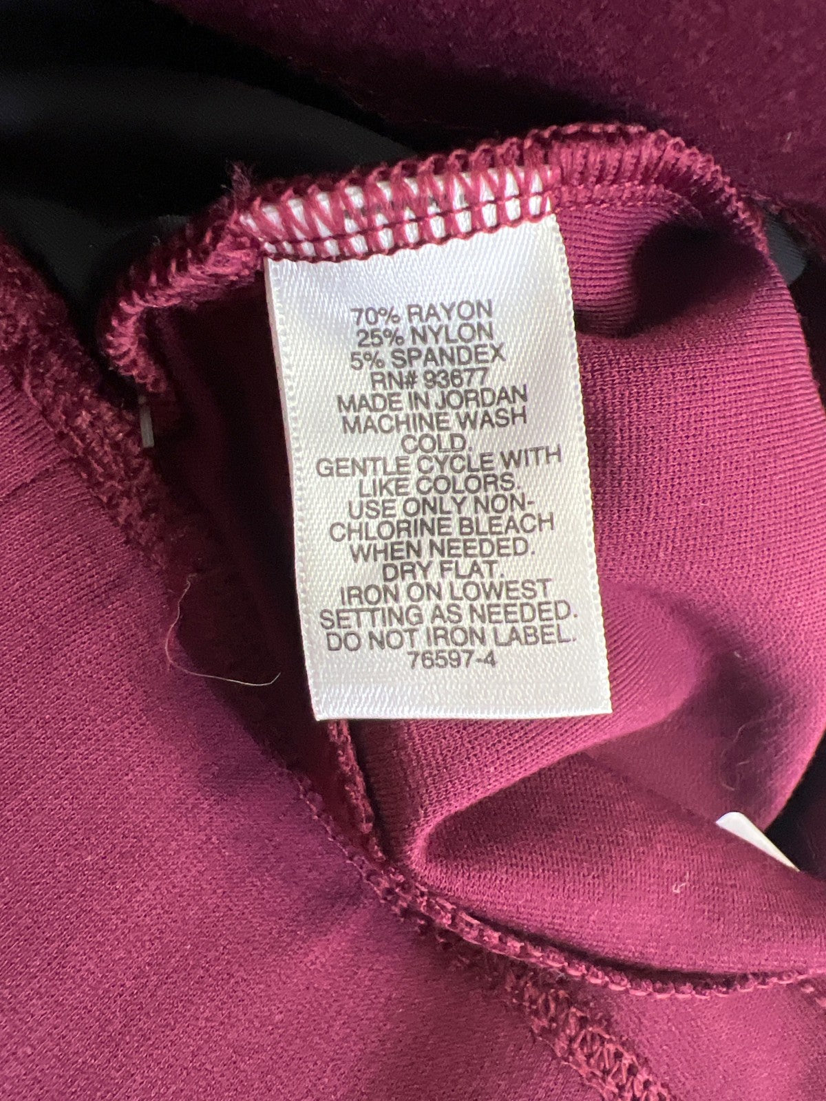 St. Johns Bay Women’s Burgundy Ruby Pull On Skinny Leg Leggings - Plus 2X