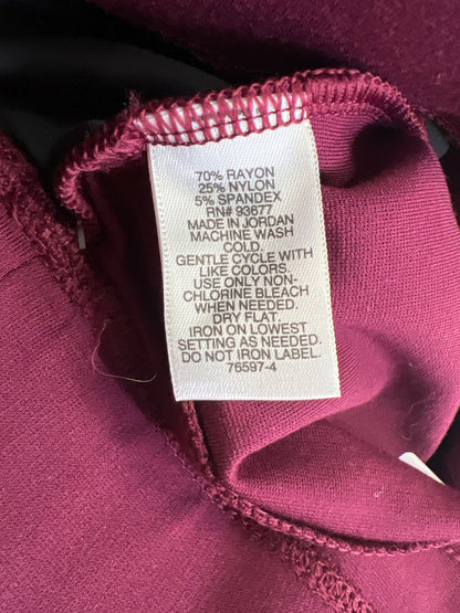 St. Johns Bay Women’s Burgundy Ruby Pull On Skinny Leg Leggings - Plus 2X