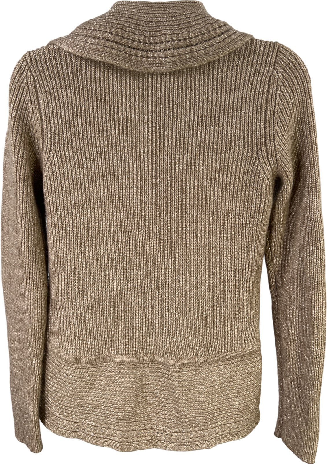 White House Black Market Women’s Beige Long Sleeve Cardigan - S