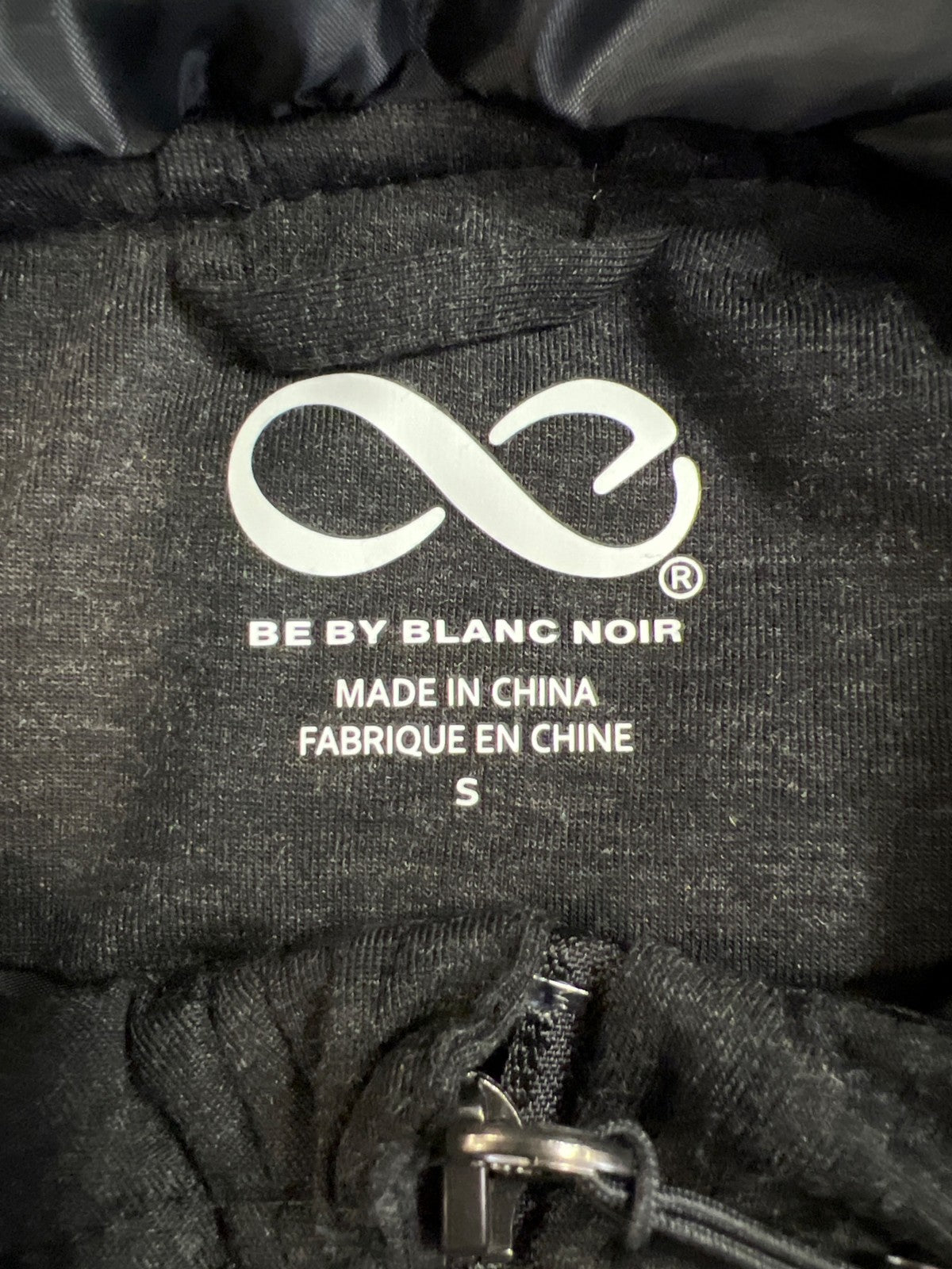 Be by Blanc Noir Women’s Black Hooded Sleeveless Puffer Vest - S