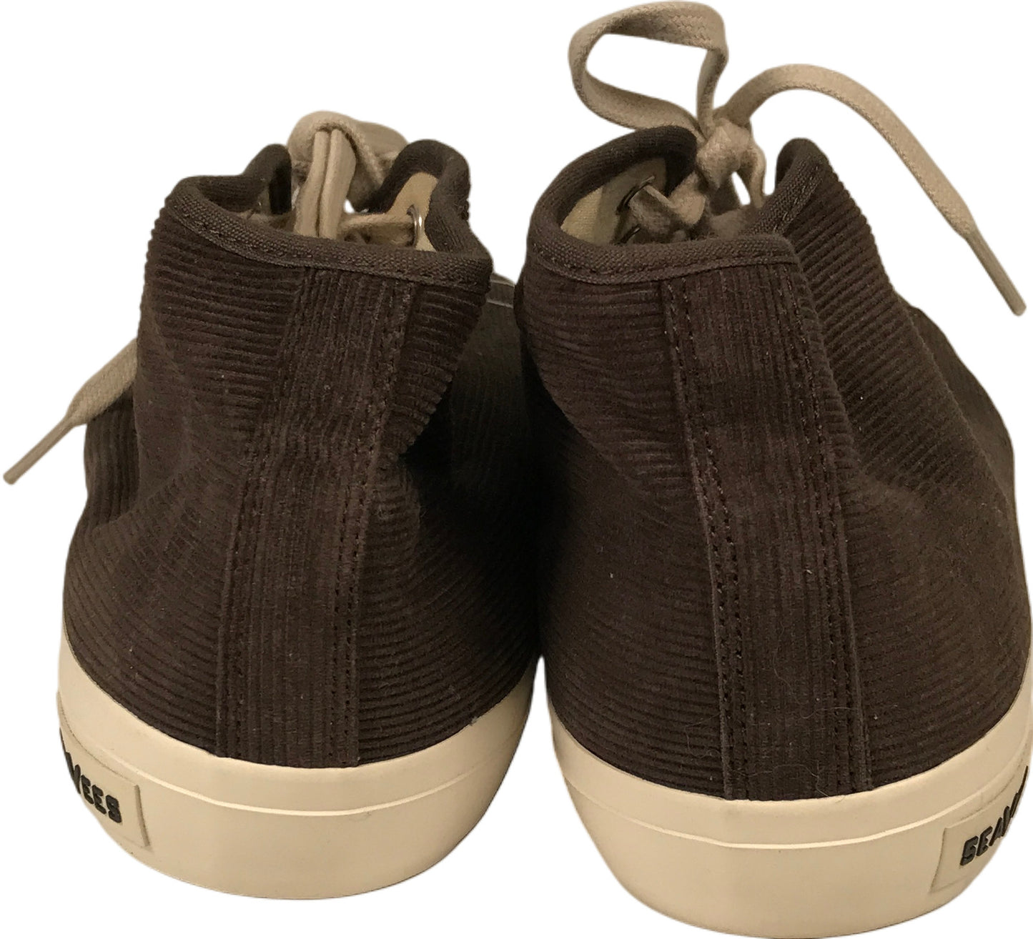 Seabees Men’s Brown Corduroy Mid Top Lace Up Sneakers - 11