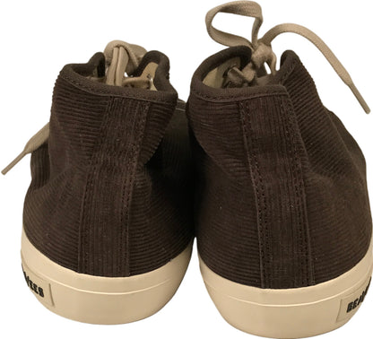 Seabees Men’s Brown Corduroy Mid Top Lace Up Sneakers - 11