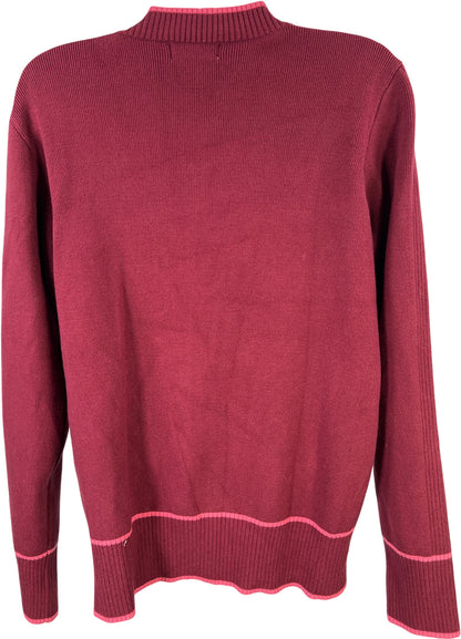 Maeve Women’s Burgundy Ribbed Long Sleeve Cardigan Sweater - M