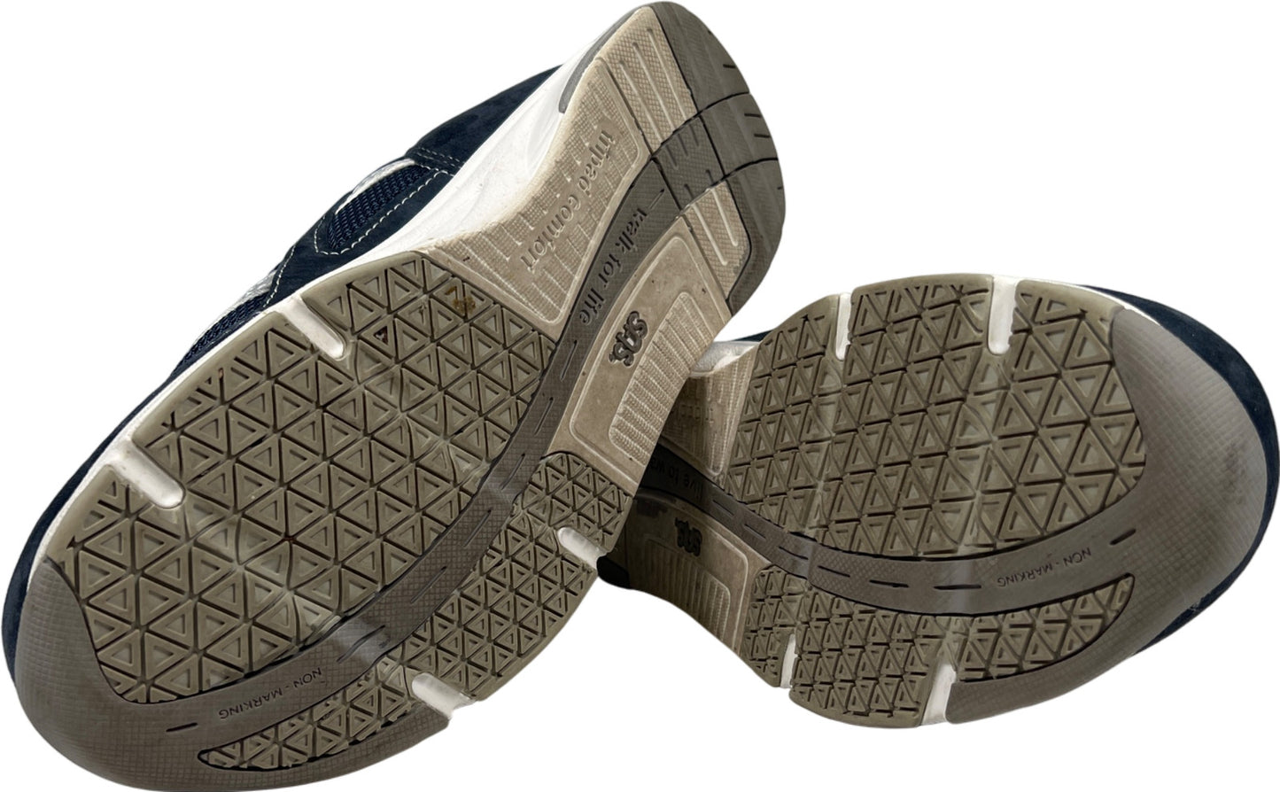 SAS Women’s Blue Suede Comfort Fit Walking Sneakers - 8 Wide