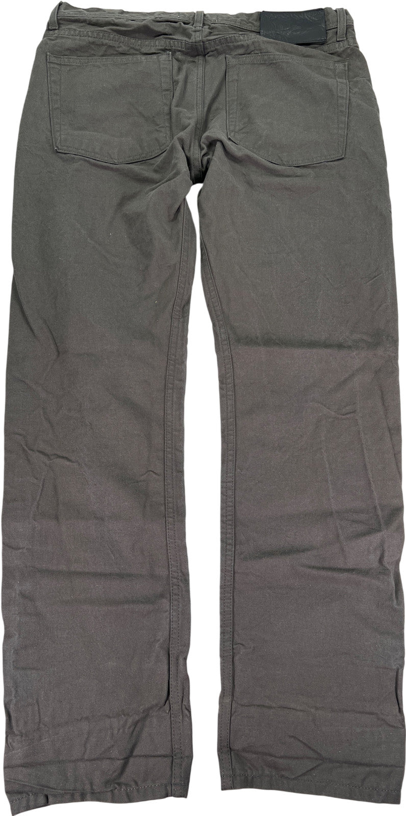 Naked and Famous Men’s Gray Weird Guy Steel Duck Canvas Jeans - 36