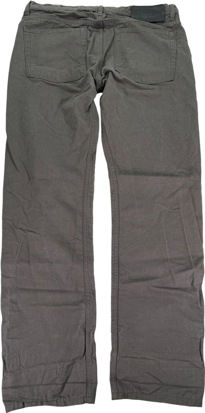 Naked and Famous Men’s Gray Weird Guy Steel Duck Canvas Jeans - 36