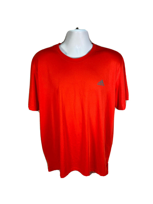 adidas Men's Orange Short Sleeve Cllimalite Athletic Shirt Sz XL