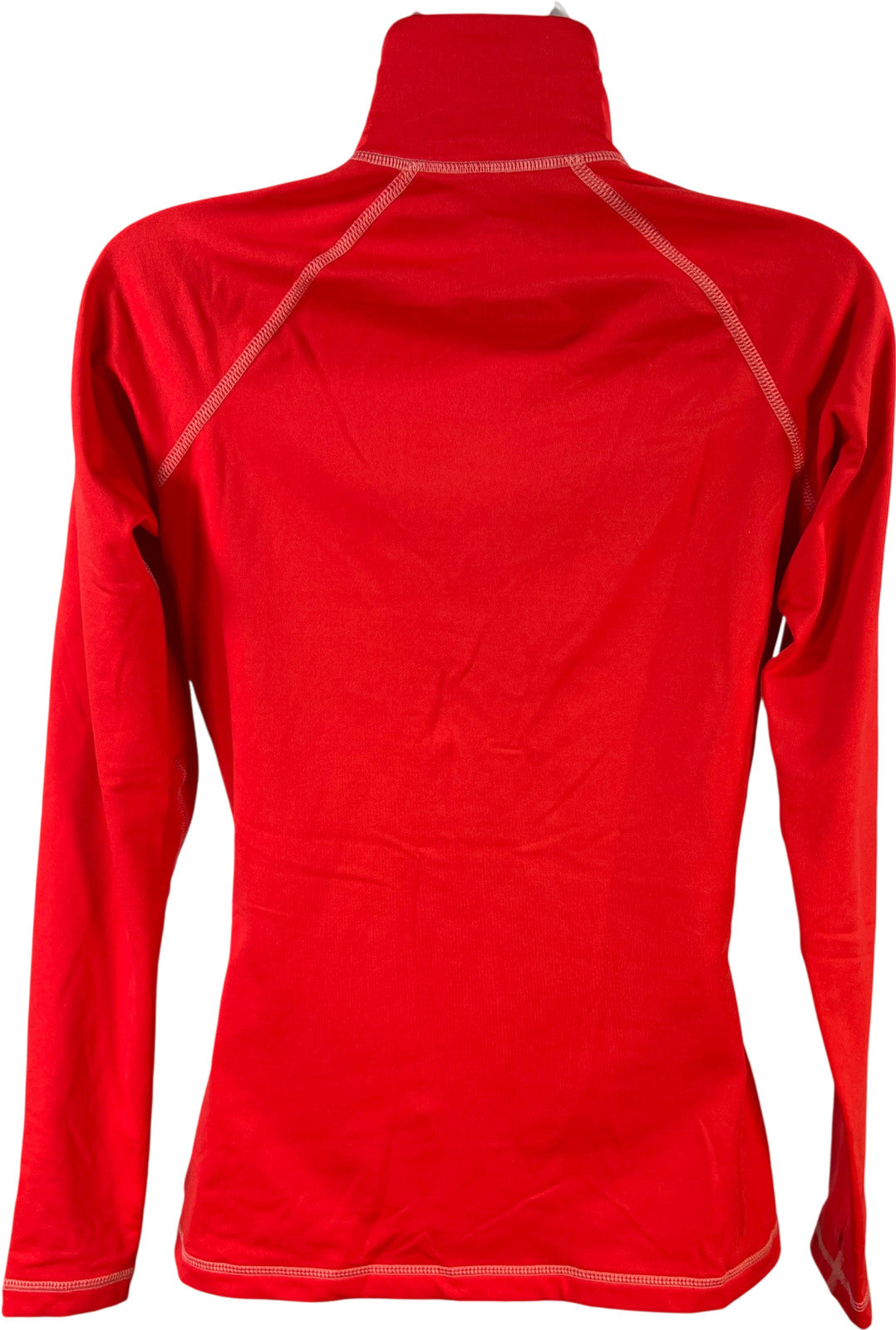 Nike Pro Women’s Red Fleece Lined 1/4 Zip Pullover Athletic Shirt - M