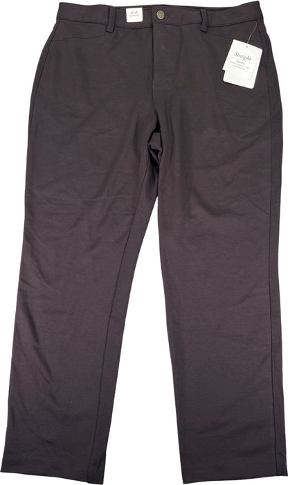 Croft and Barrow Women’s Brown Secretly Slimming Stretch Straight Leg Pants - 18