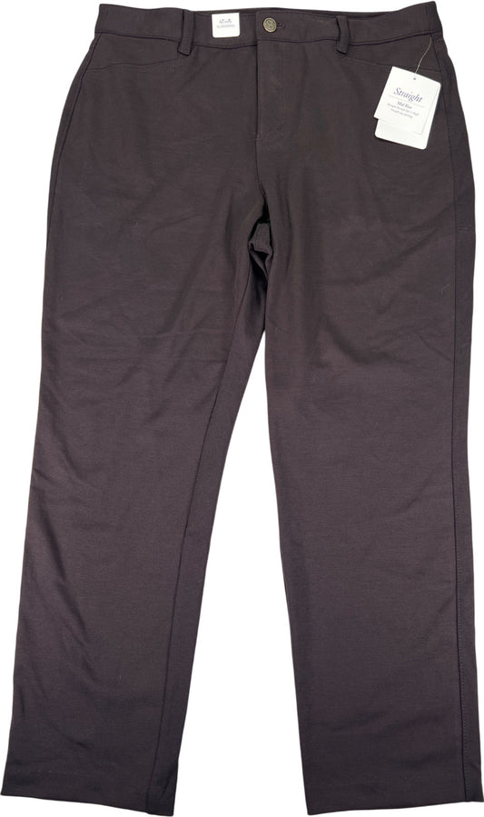 Croft and Barrow Women’s Brown Secretly Slimming Stretch Straight Leg Pants - 18