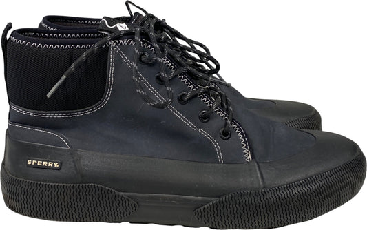 Sperry Men’s Black Halyard Storm Lace Up Short Ankle Duck Boots - 11