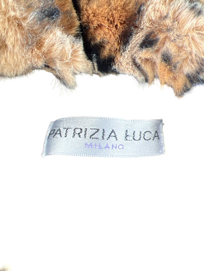 Patrizia Luca Milano Women’s Black/Brown Animal Print Faux Fur Puffer Vest - M