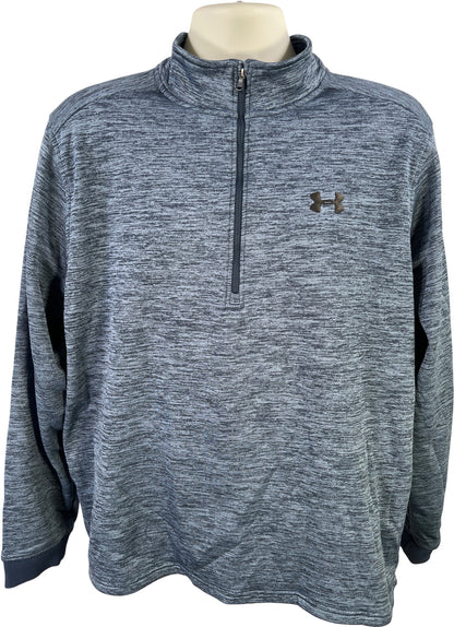Under Armour Men’s Blue ColdGear Fleece Lined 1/4 Zip Pullover Sweatshirt - XL