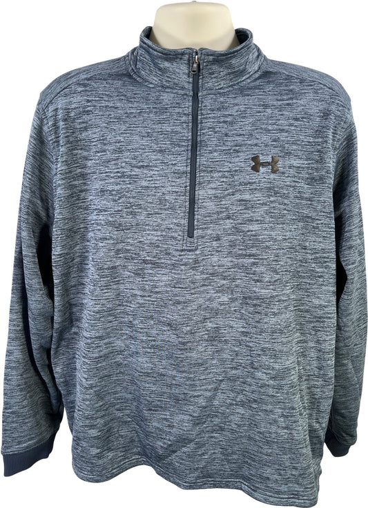 Under Armour Men’s Blue ColdGear Fleece Lined 1/4 Zip Pullover Sweatshirt - XL