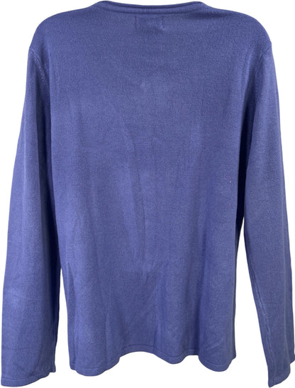 Croft and Barrow Women’s Purple Iris Long Sleeve V-Neck Sweater - XL