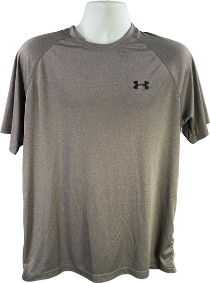 Under Armour Men’s Gray Loose Fit Short Sleeve HeatGear Athletic T-Shirt - L
