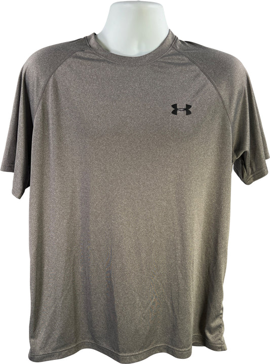 Under Armour Men’s Gray Loose Fit Short Sleeve HeatGear Athletic T-Shirt - L