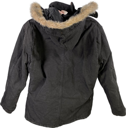 Carhartt Men’s Black Insulated Duck Canvas Work Coat - 46/XL