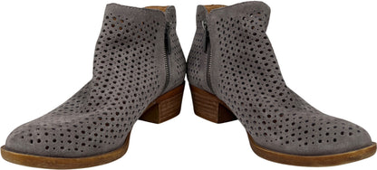 Lucky Brand Women’s Gray Perforated Basel Ankle Booties - 6.5