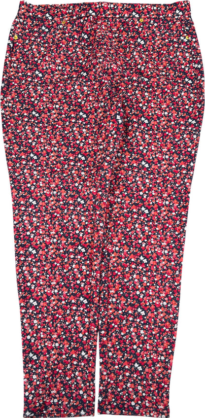 Michael Kors Women’s Pink/Red Small Wildflower Twill Pull On Pants - L