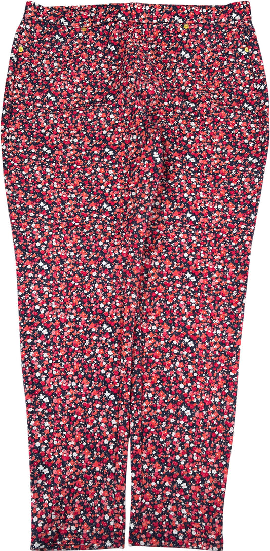 Michael Kors Women’s Pink/Red Small Wildflower Twill Pull On Pants - L