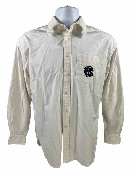 POLO Ralph Lauren Men's Ivory PRL Embroidered Button Up Shirt - S