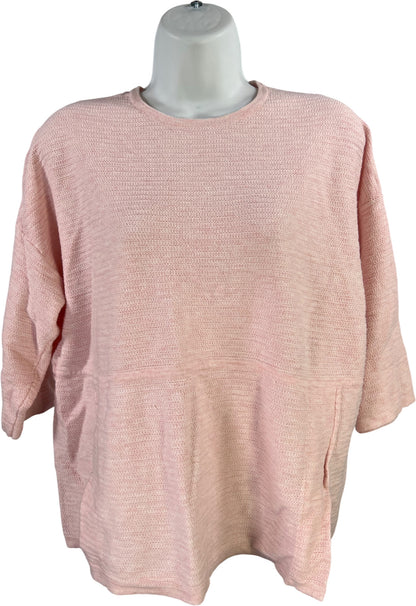 Pure J.Jill Women’s Pink 3/4 Sleeve Textured Sweater - XS