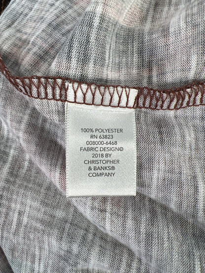 Christopher & Banks Women’s Red 3/4 Sleeve V-Neck Top - XL