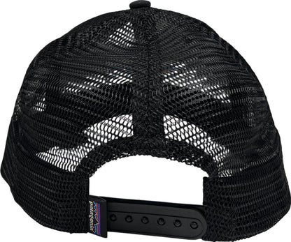 Patagonia Unisex Black Logo Mesh Back Adjustable Trucker Hat - One Size