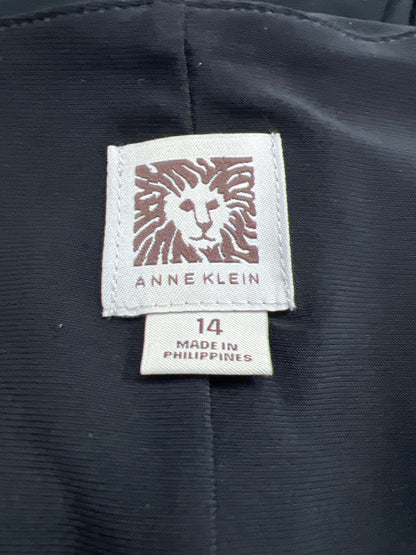 Anne Klein Women’s Black Beaded Strap Sleeveless Shift Dress - 14