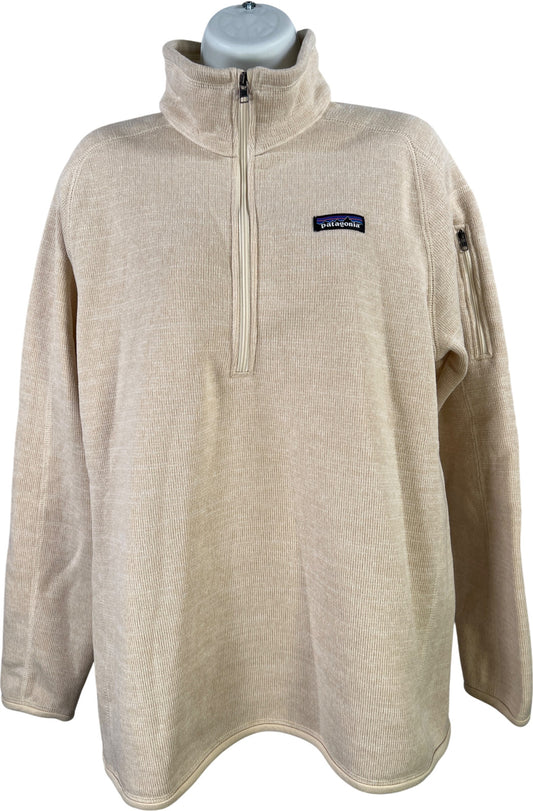 Patagonia Women’s Light Beige 1/4 Zip Pullover Better Sweater - XL