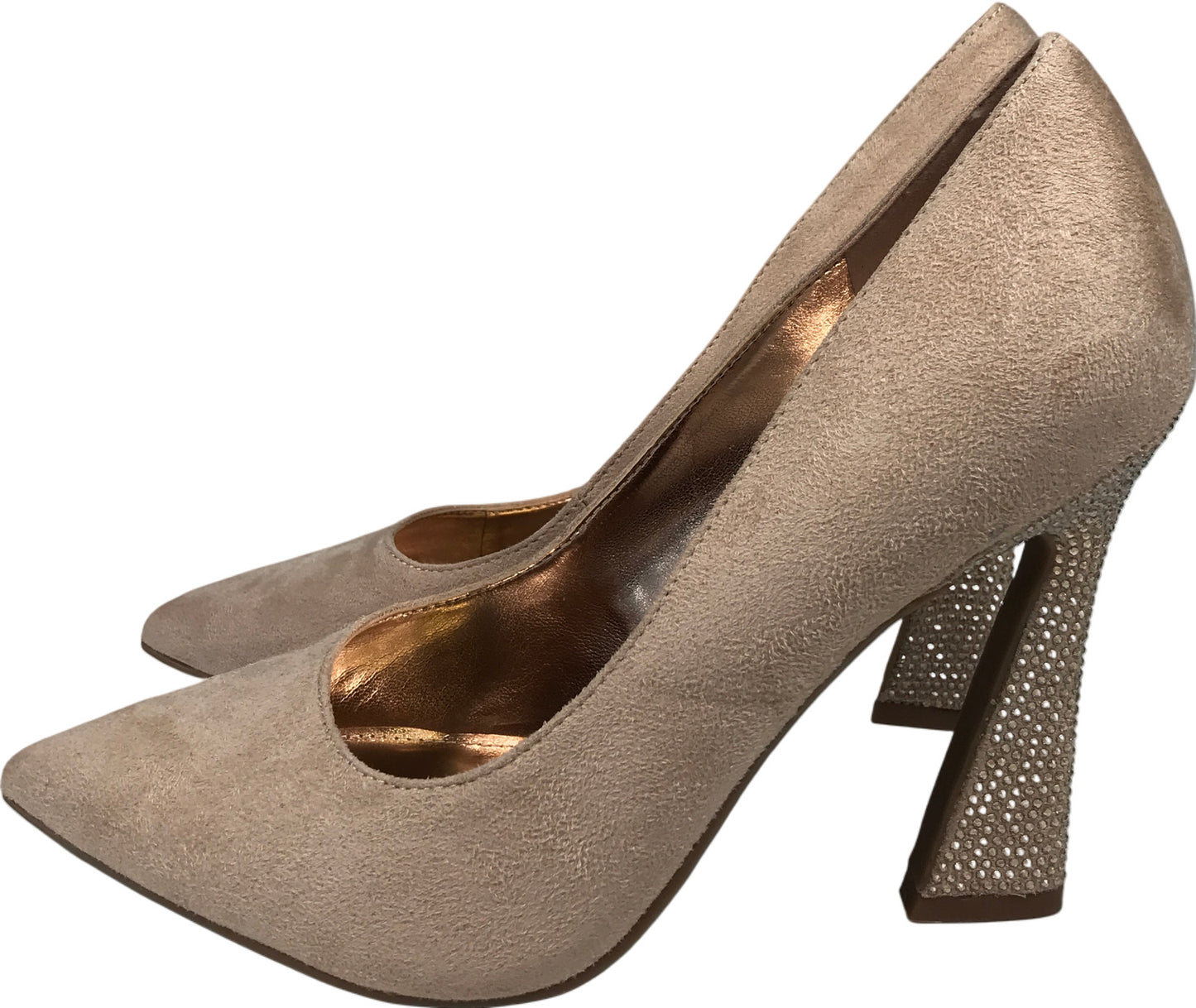 Nine West Women’s Women’s Beige Rhinestone Tunips Pump Heels - 8.5