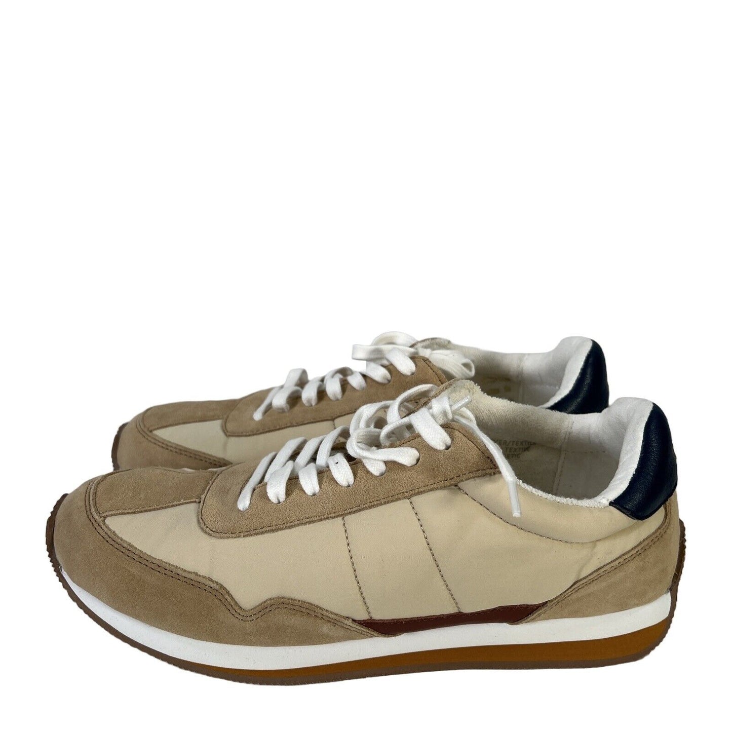 Madewell Men's Beige/Tan League Suede Lace Up Athletic Sneakers - 9