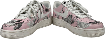 Nike Women’s Pink Floral Air Force Lace Up Sneakers - 6