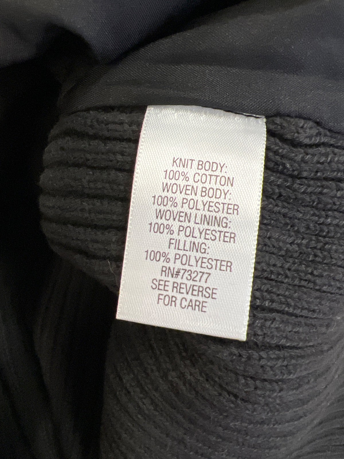 Croft and Barrow Women’s Black Quilted and Knit Long Sleeve Jacket - Plus 1X