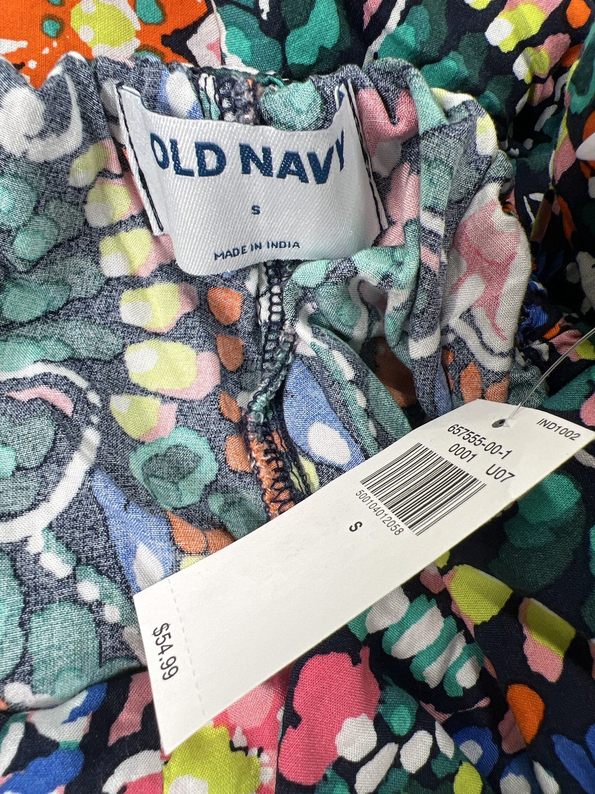 NEW Old Navy Womens Multicolor Waist Defined Sleeveless Open Back Maxi Dress - S