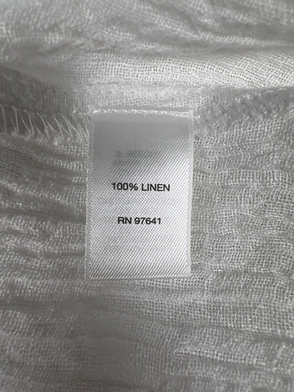 Pure J.Jill Women’s White Linen Textured Long Sleeve Open Cardigan - M