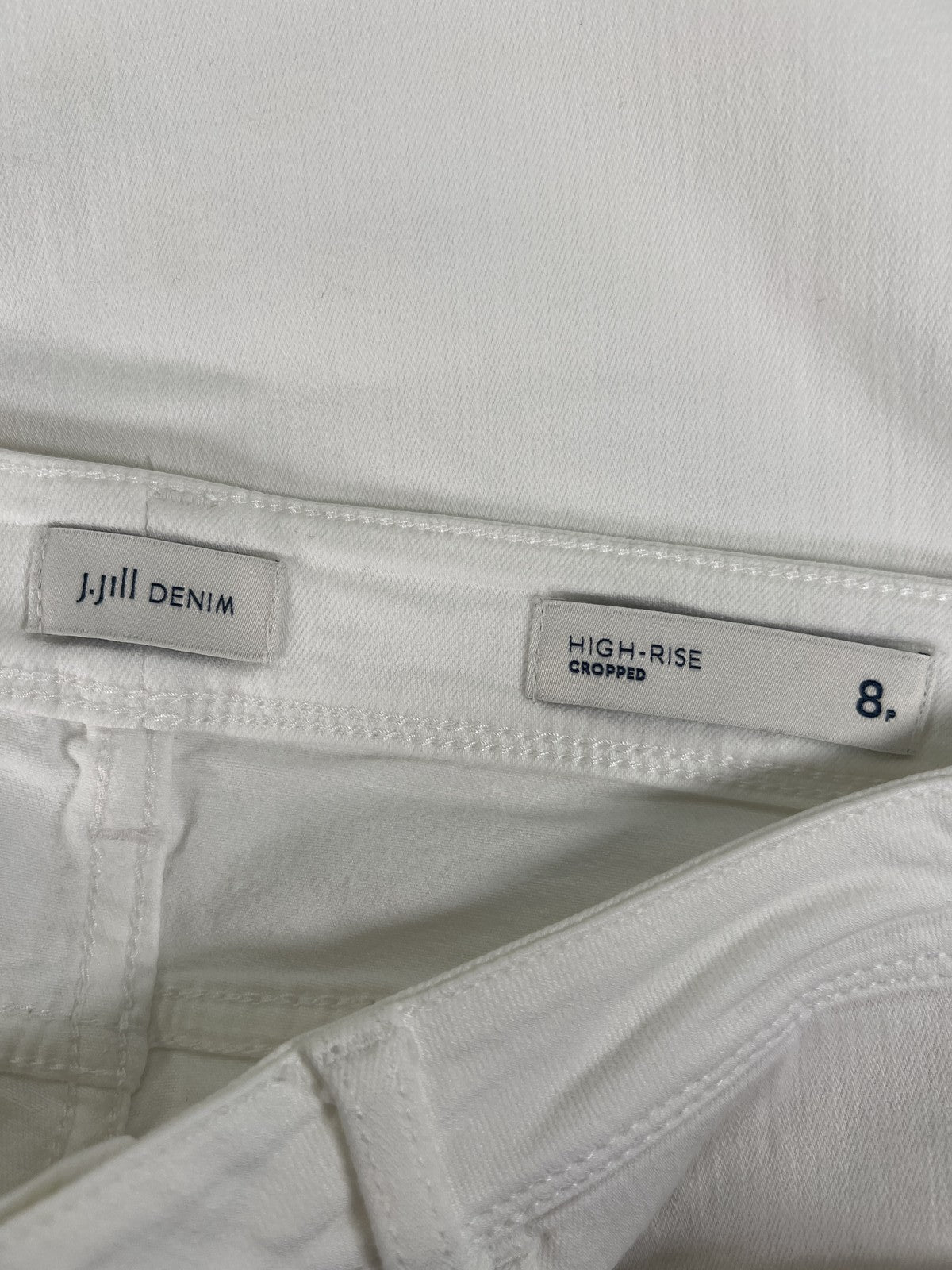 J.Jill Women’s White High Rise Cropped Denim Jeans - 8 Petite