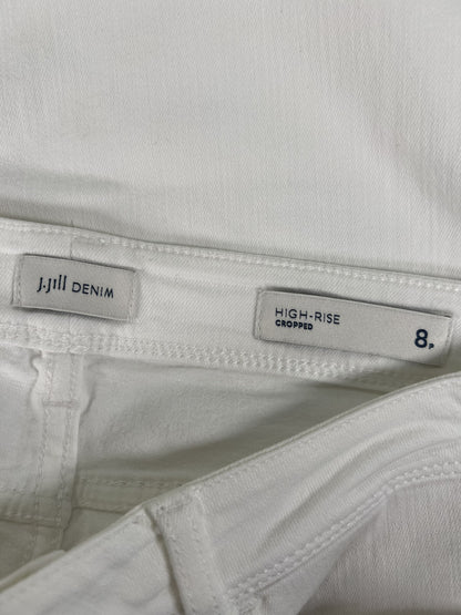 J.Jill Women’s White High Rise Cropped Denim Jeans - 8 Petite