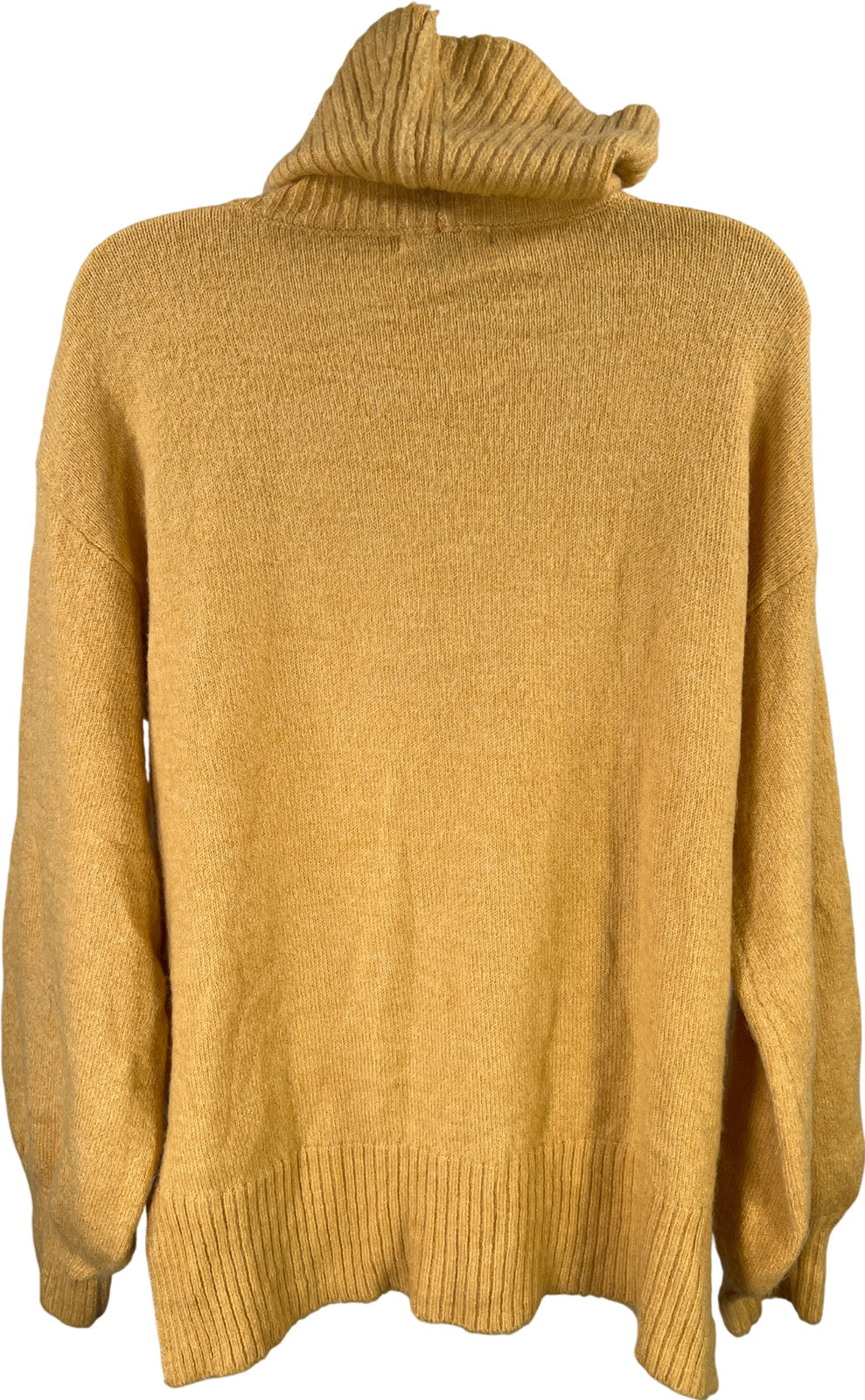 Staccato Women’s Yellow Long Sleeve Soft Plush Cowl Neck Sweater - S