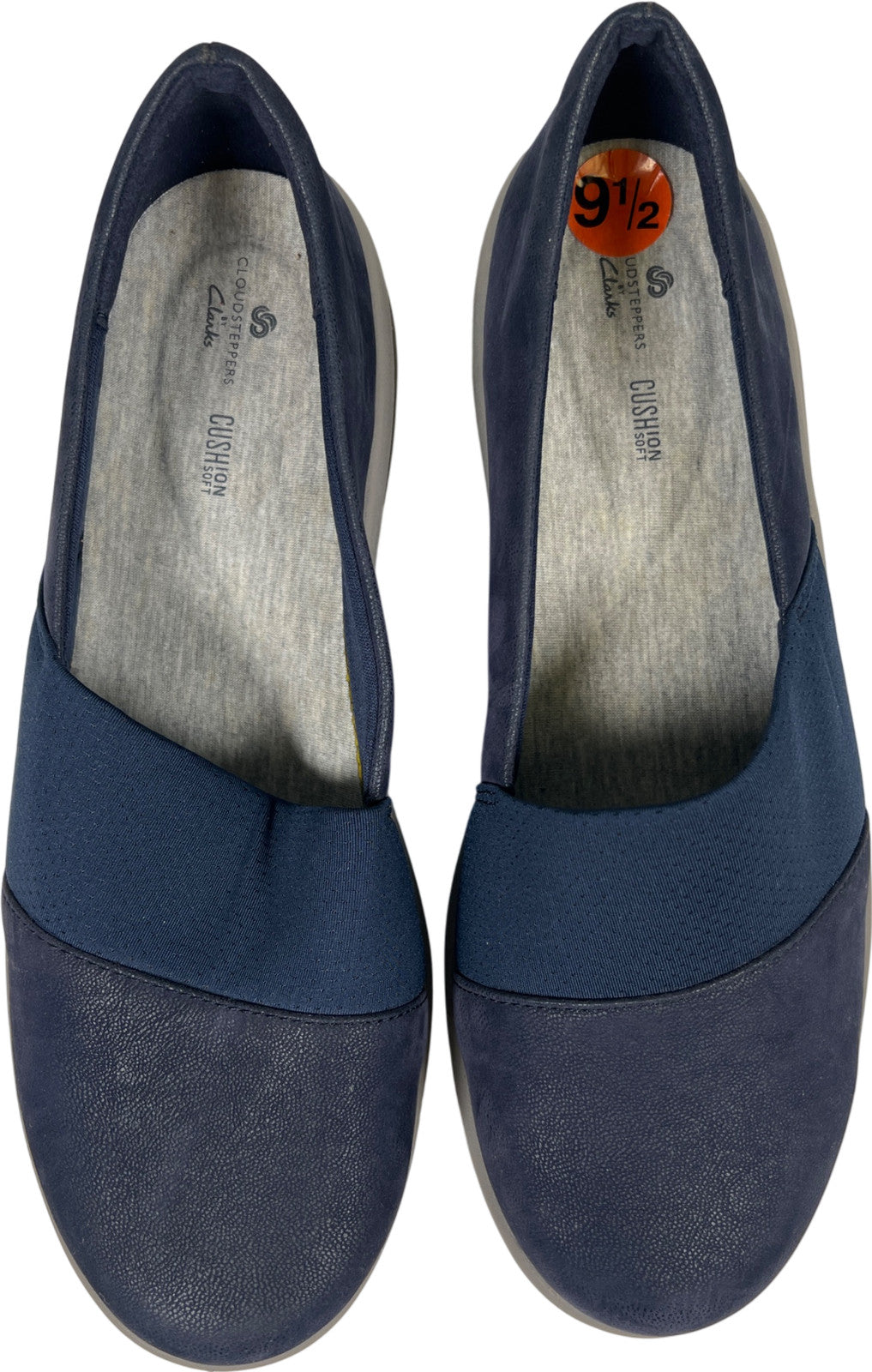 Clarks Cloudsteppers Women’s Blue Cushion Soft Wedge Flats - 9.5