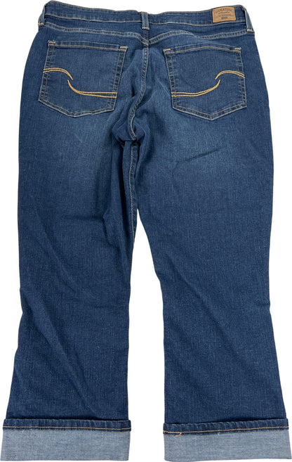 Levi Signature Women’s Dark Wash Mid Rise Capri Denim Jeans - 14