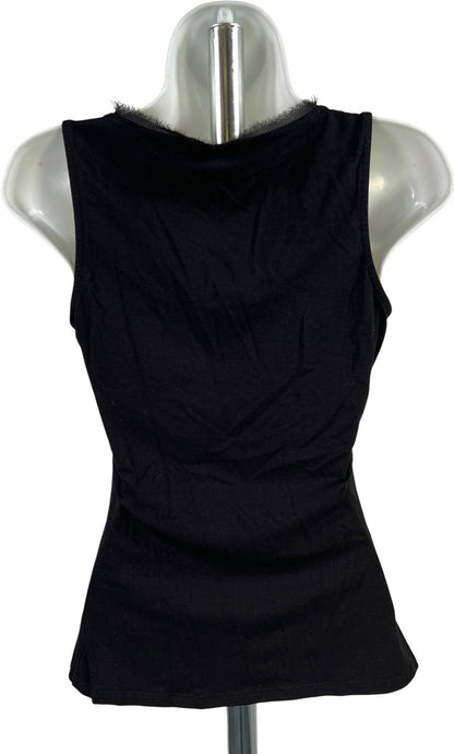 White House Black Market Women’s Black Beaded Neck Tank Top - XS